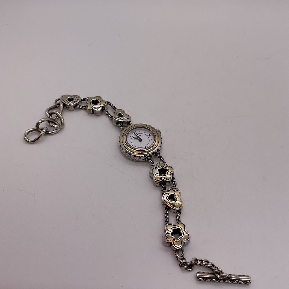 Brighton Garden Grove Silver and Gold Floral Women's Watch